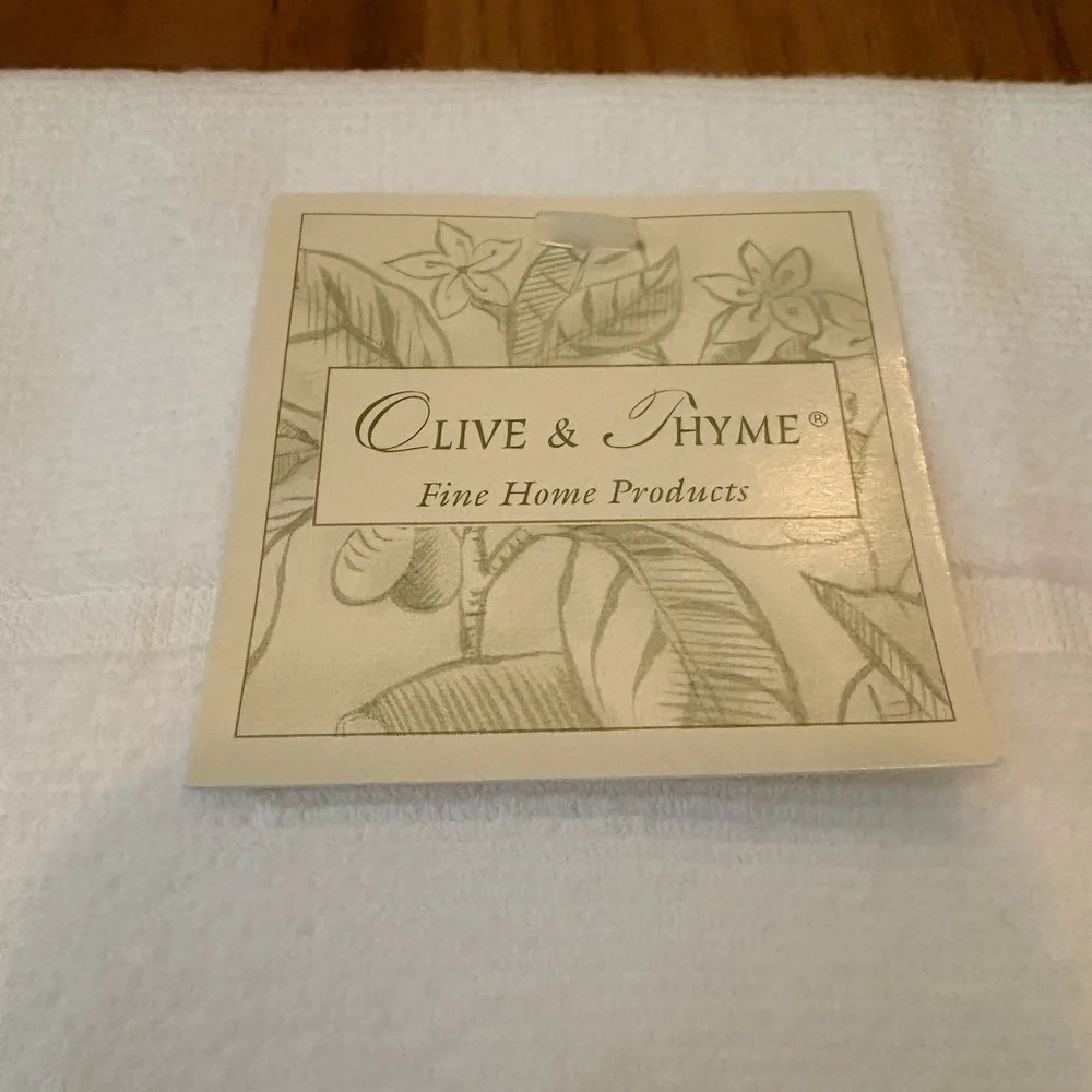 Olive & Thyme Fish Embroidered Hand Towel